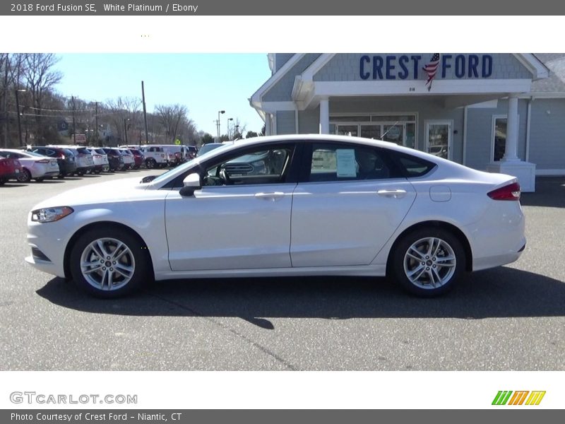 White Platinum / Ebony 2018 Ford Fusion SE