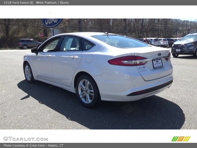 White Platinum / Ebony 2018 Ford Fusion SE
