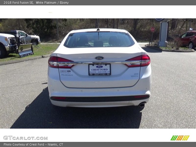White Platinum / Ebony 2018 Ford Fusion SE