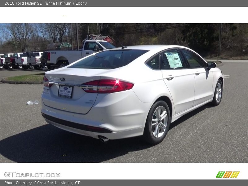 White Platinum / Ebony 2018 Ford Fusion SE