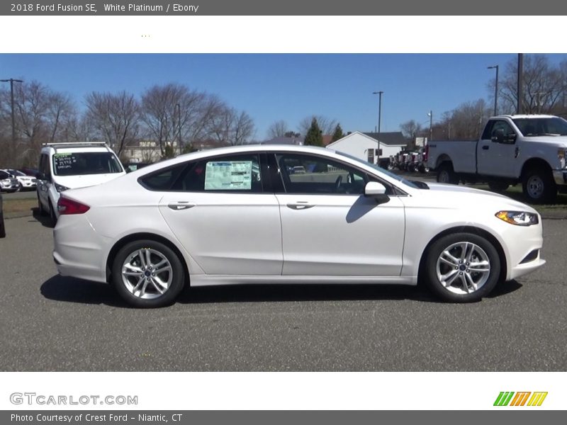 White Platinum / Ebony 2018 Ford Fusion SE
