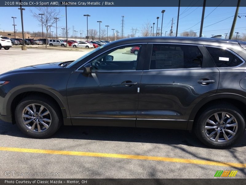 Machine Gray Metallic / Black 2018 Mazda CX-9 Sport AWD