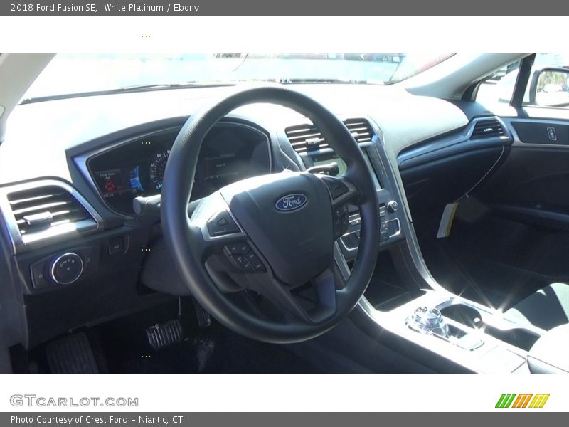 White Platinum / Ebony 2018 Ford Fusion SE