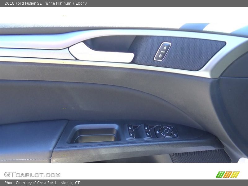 White Platinum / Ebony 2018 Ford Fusion SE