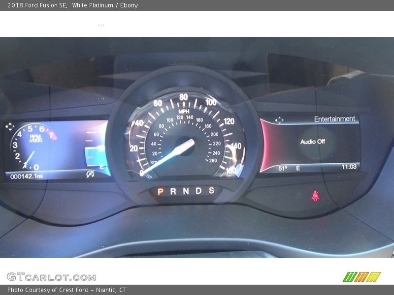 White Platinum / Ebony 2018 Ford Fusion SE