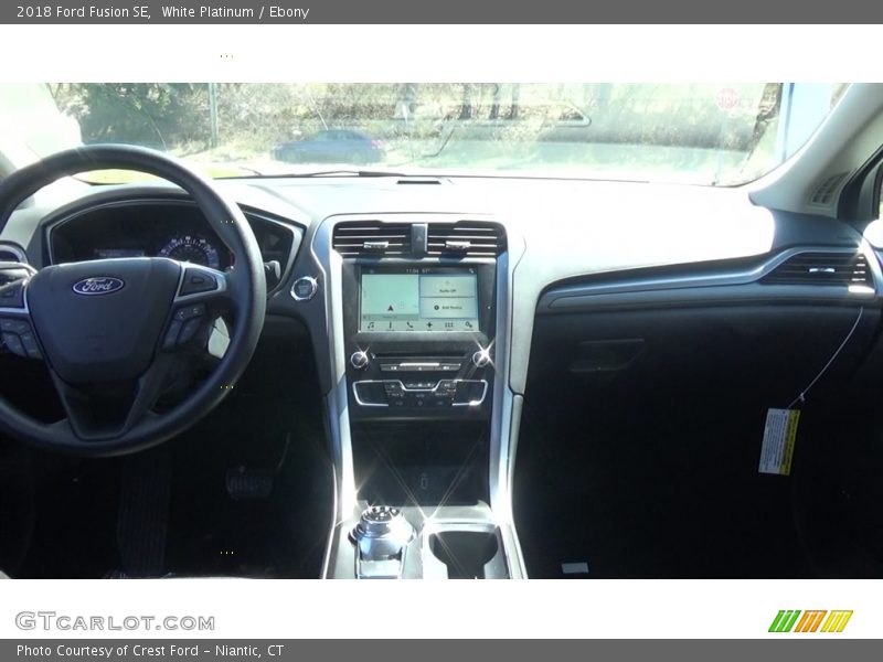 White Platinum / Ebony 2018 Ford Fusion SE
