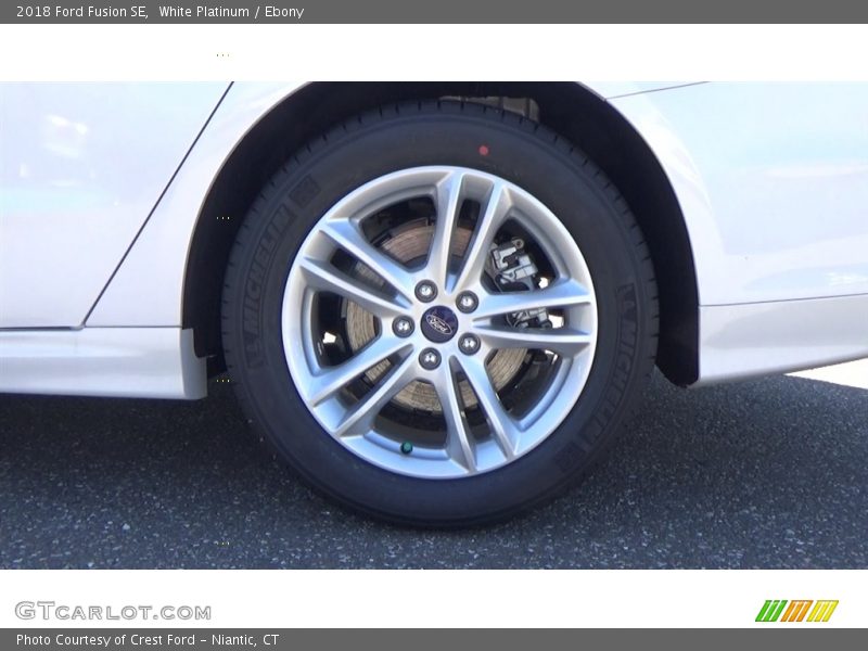 White Platinum / Ebony 2018 Ford Fusion SE