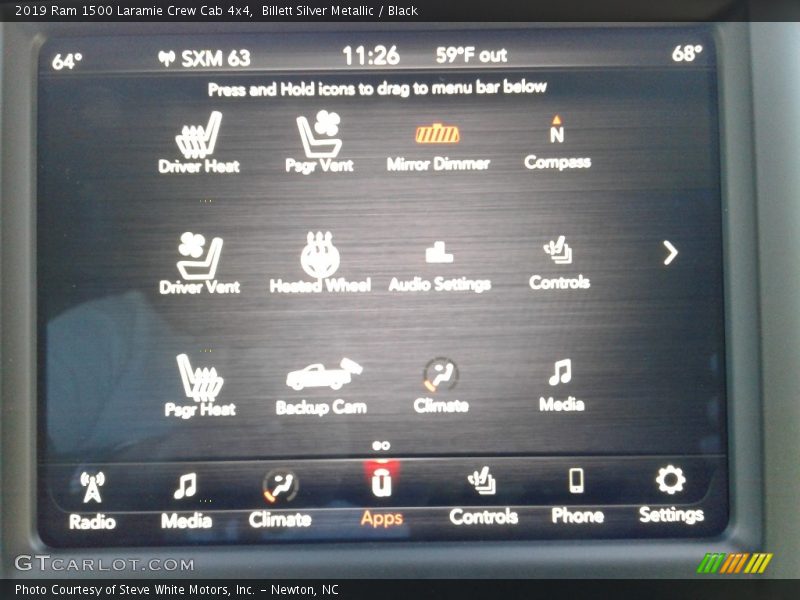 Billett Silver Metallic / Black 2019 Ram 1500 Laramie Crew Cab 4x4