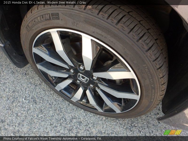 Modern Steel Metallic / Gray 2015 Honda Civic EX-L Sedan