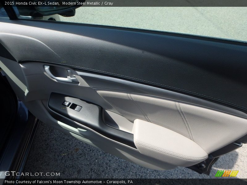 Modern Steel Metallic / Gray 2015 Honda Civic EX-L Sedan