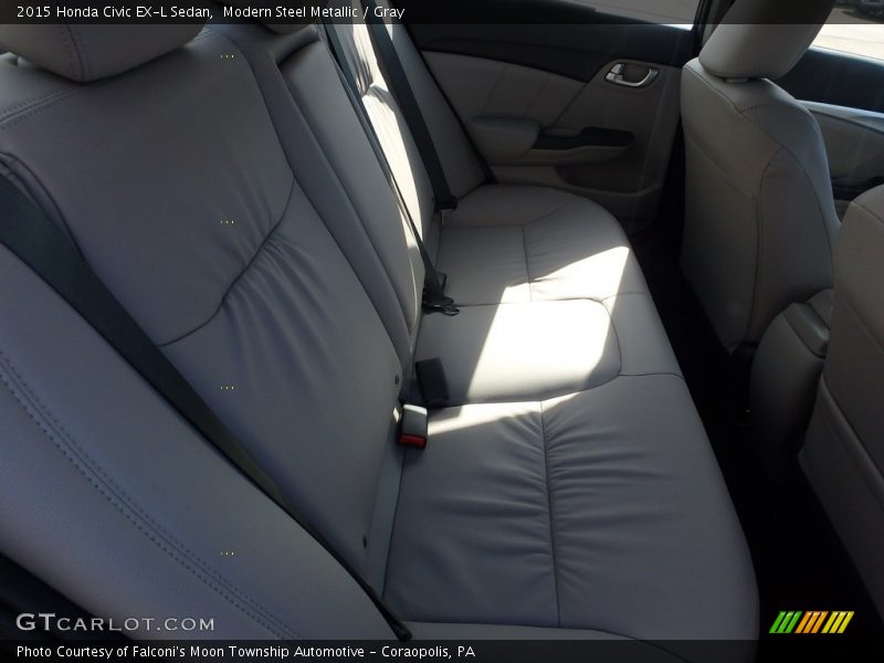 Modern Steel Metallic / Gray 2015 Honda Civic EX-L Sedan