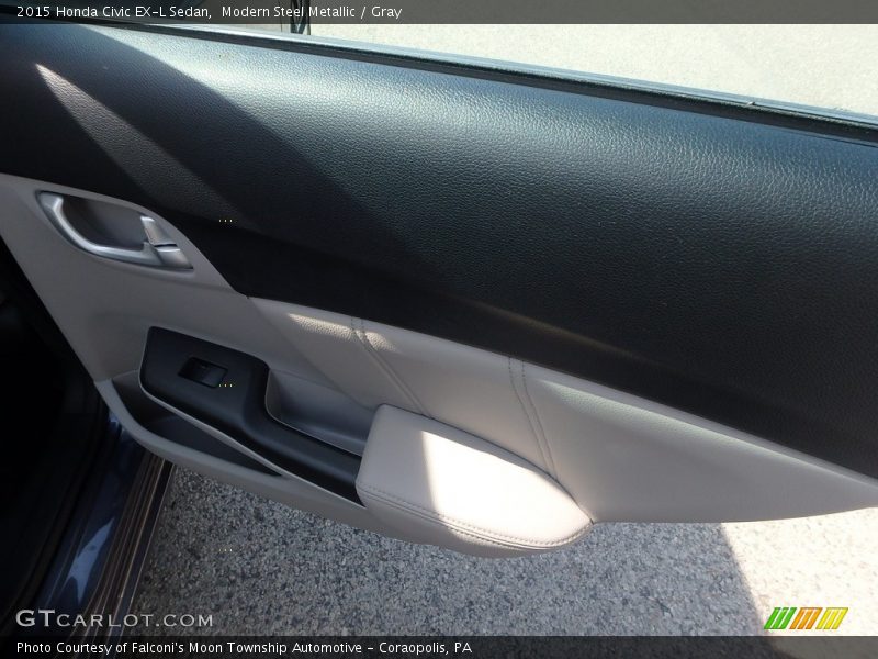 Modern Steel Metallic / Gray 2015 Honda Civic EX-L Sedan