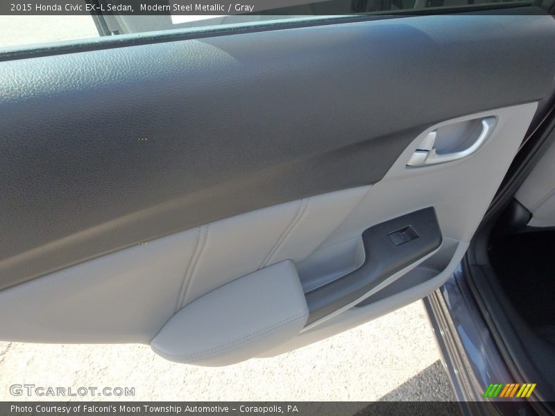 Modern Steel Metallic / Gray 2015 Honda Civic EX-L Sedan