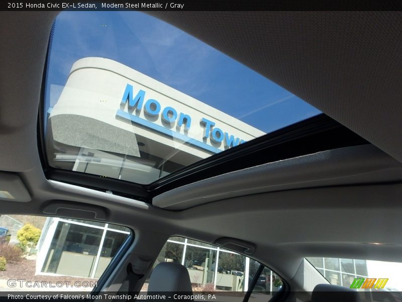 Modern Steel Metallic / Gray 2015 Honda Civic EX-L Sedan