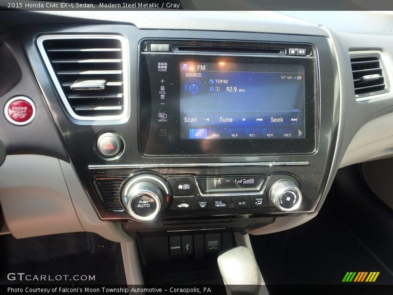 Modern Steel Metallic / Gray 2015 Honda Civic EX-L Sedan