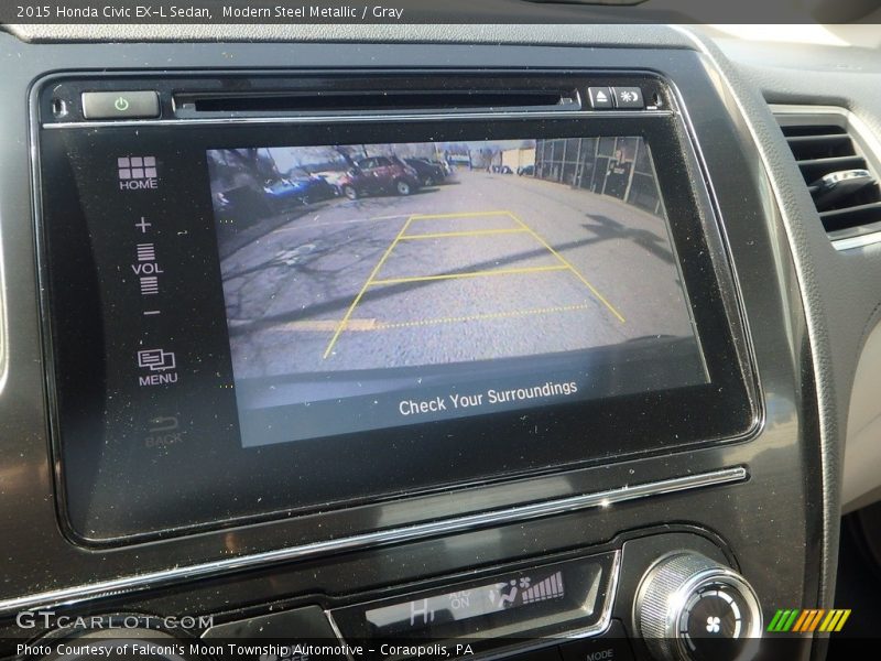 Modern Steel Metallic / Gray 2015 Honda Civic EX-L Sedan