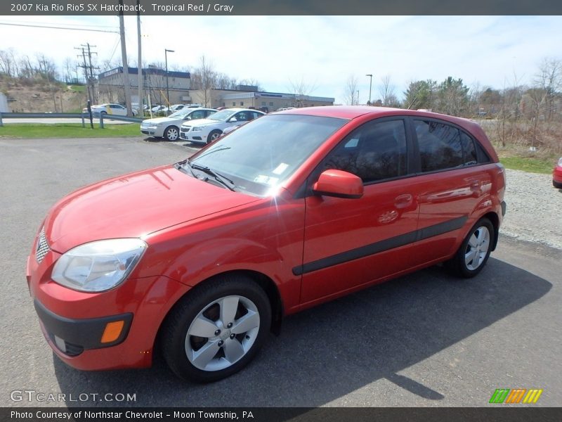 Tropical Red / Gray 2007 Kia Rio Rio5 SX Hatchback