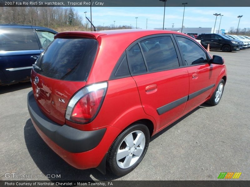 Tropical Red / Gray 2007 Kia Rio Rio5 SX Hatchback