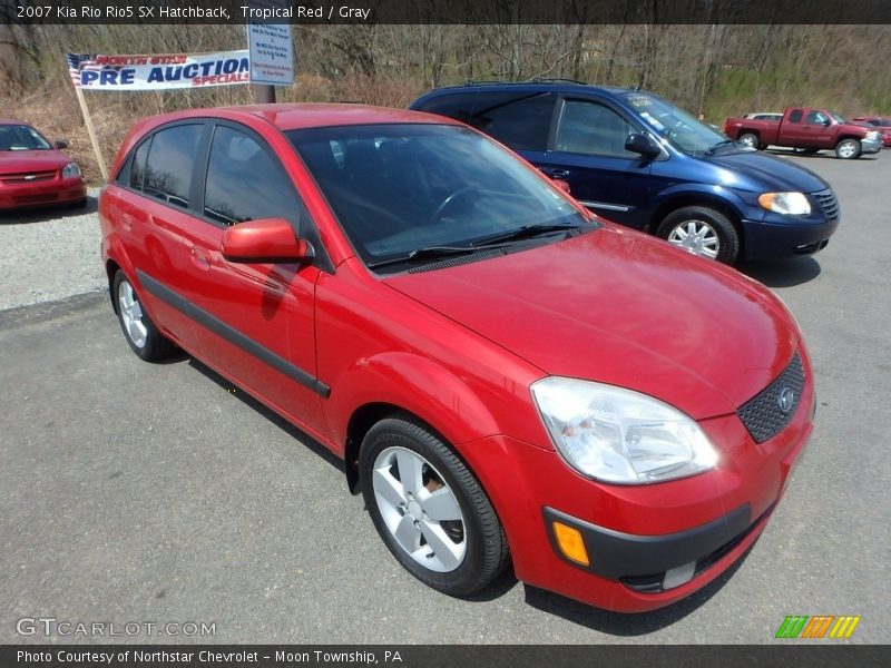 Tropical Red / Gray 2007 Kia Rio Rio5 SX Hatchback