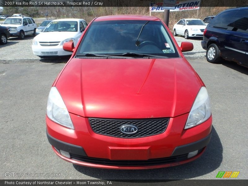 Tropical Red / Gray 2007 Kia Rio Rio5 SX Hatchback