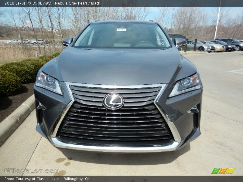 Nebula Gray Pearl / Black 2018 Lexus RX 350L AWD