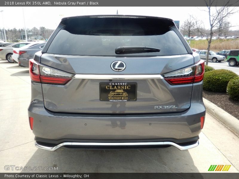 Nebula Gray Pearl / Black 2018 Lexus RX 350L AWD