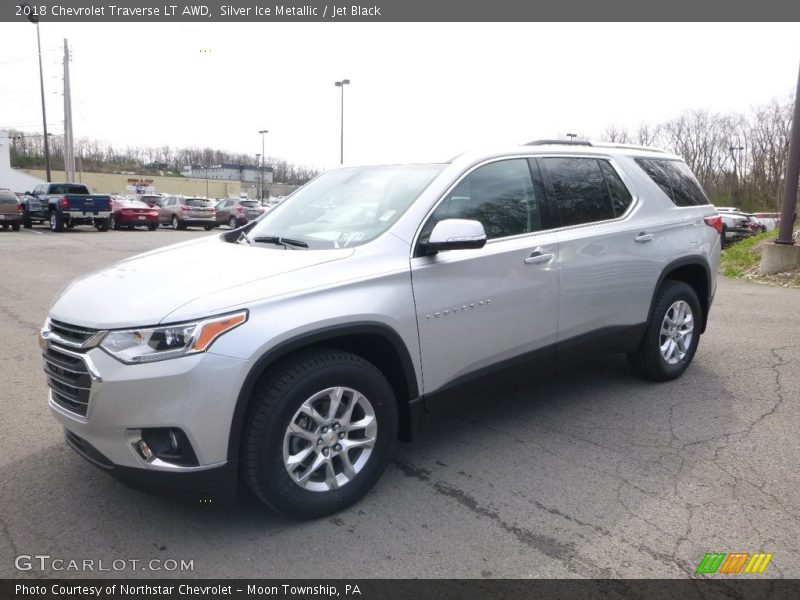 Silver Ice Metallic / Jet Black 2018 Chevrolet Traverse LT AWD
