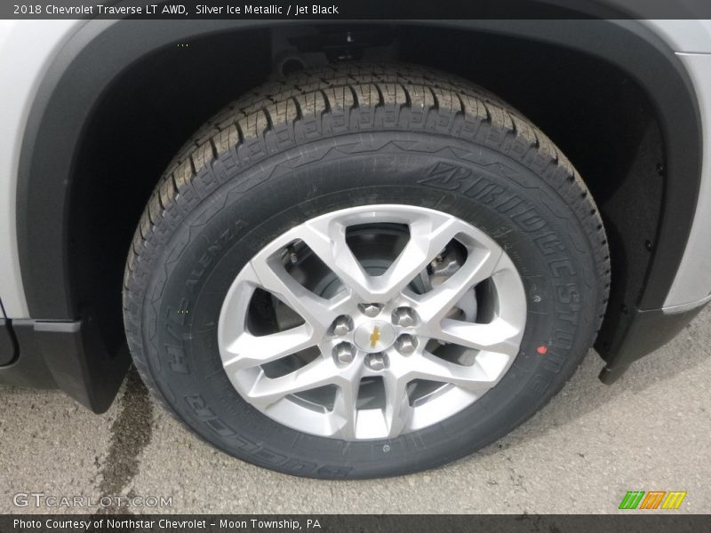 Silver Ice Metallic / Jet Black 2018 Chevrolet Traverse LT AWD
