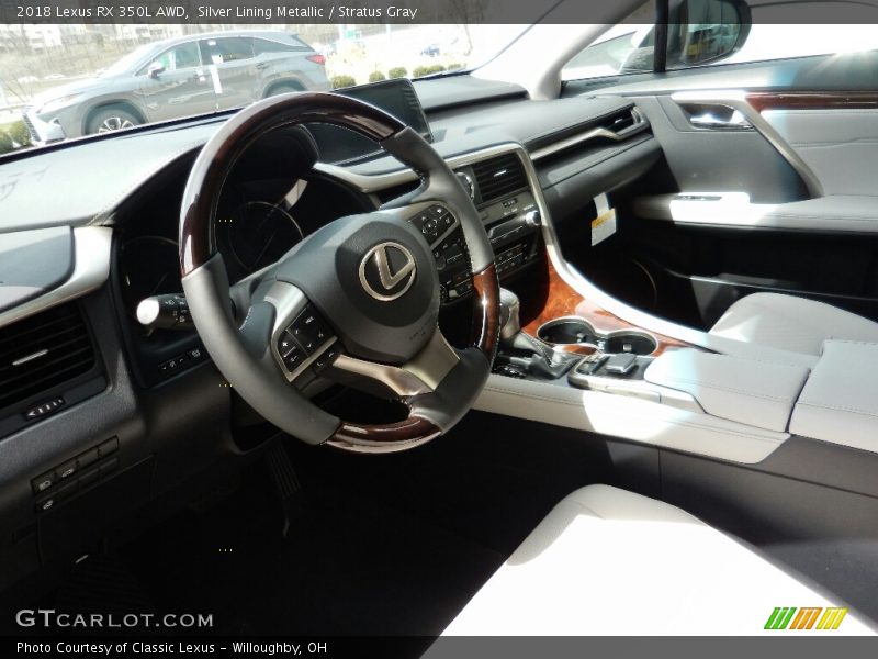 Silver Lining Metallic / Stratus Gray 2018 Lexus RX 350L AWD