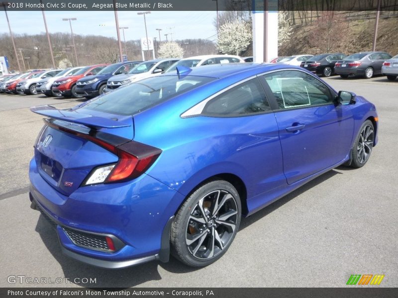 Aegean Blue Metallic / Black 2018 Honda Civic Si Coupe