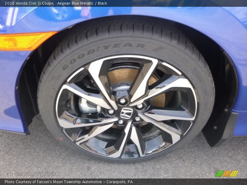 Aegean Blue Metallic / Black 2018 Honda Civic Si Coupe