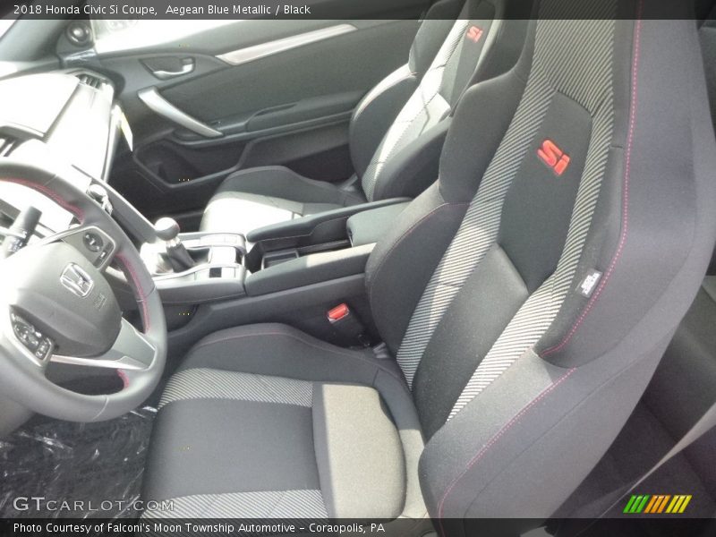 Aegean Blue Metallic / Black 2018 Honda Civic Si Coupe