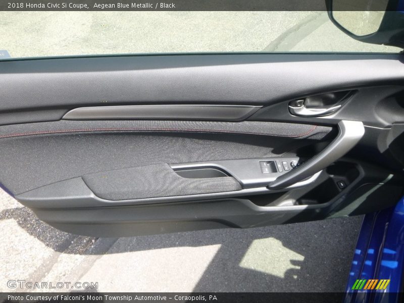 Aegean Blue Metallic / Black 2018 Honda Civic Si Coupe
