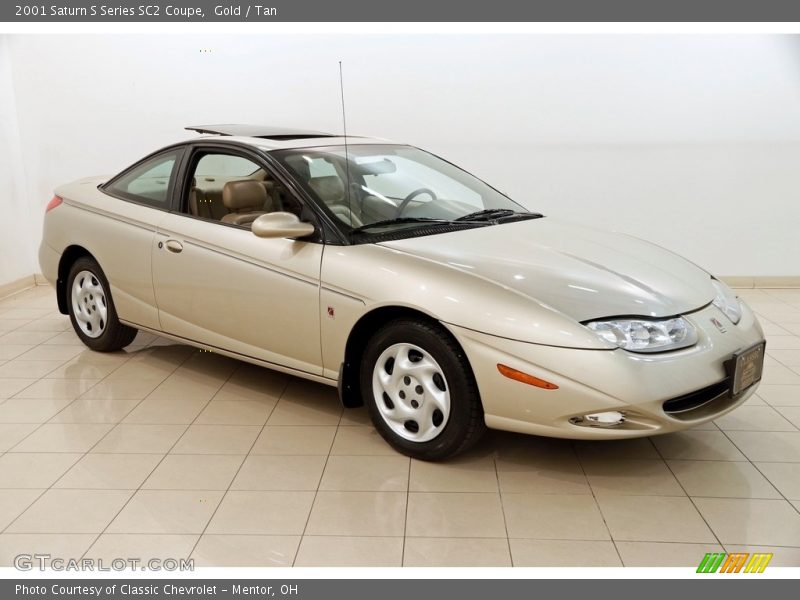 Gold / Tan 2001 Saturn S Series SC2 Coupe