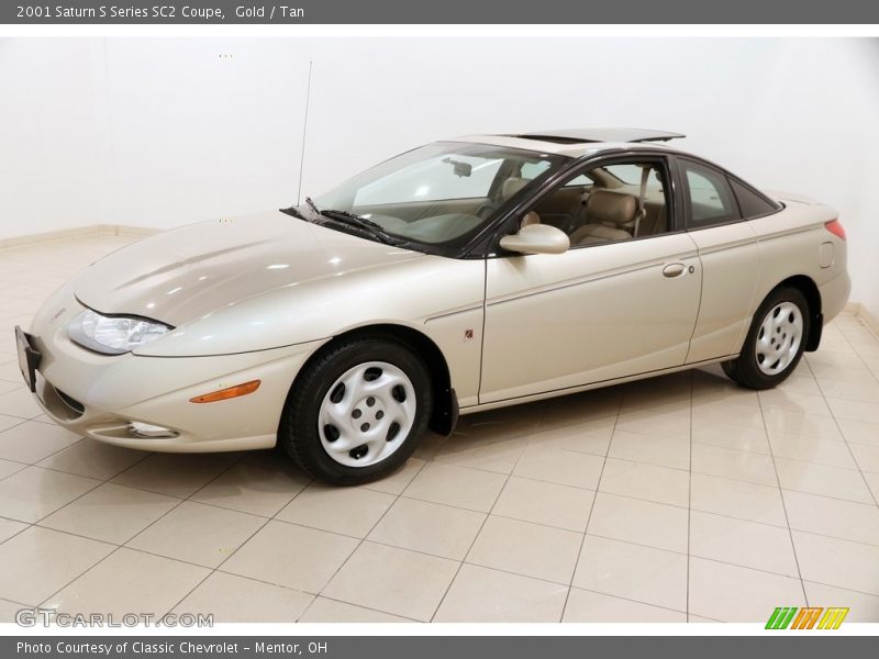 Gold / Tan 2001 Saturn S Series SC2 Coupe
