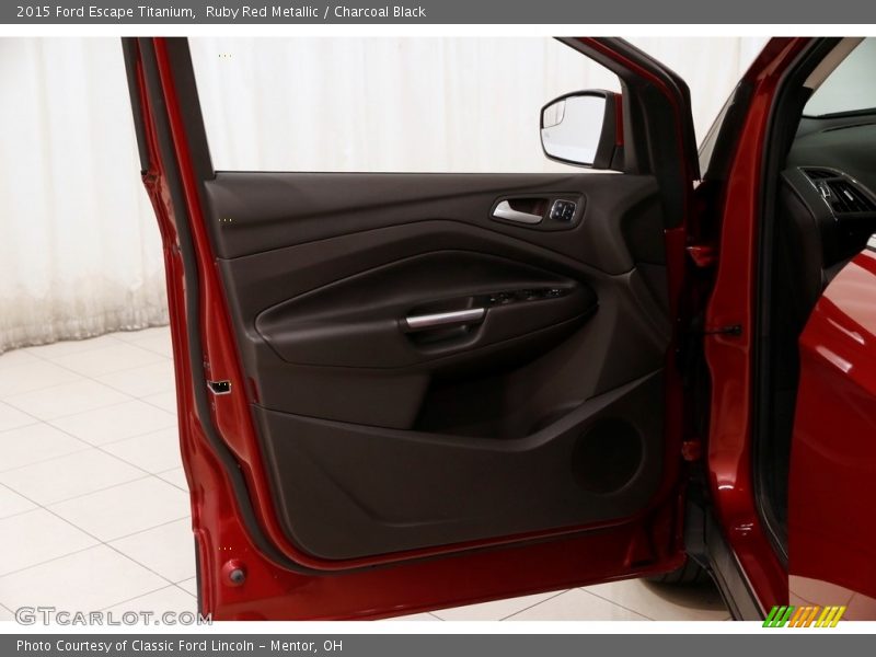 Ruby Red Metallic / Charcoal Black 2015 Ford Escape Titanium