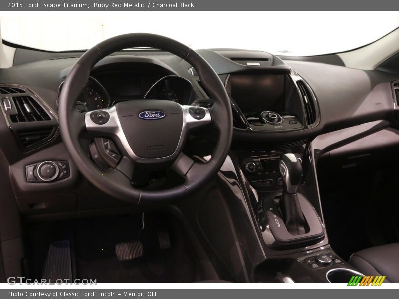 Ruby Red Metallic / Charcoal Black 2015 Ford Escape Titanium