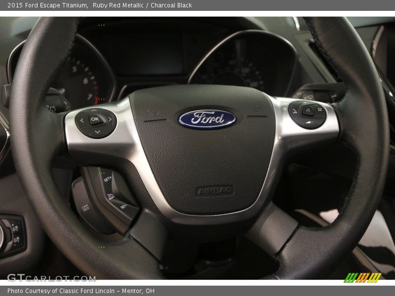 Ruby Red Metallic / Charcoal Black 2015 Ford Escape Titanium
