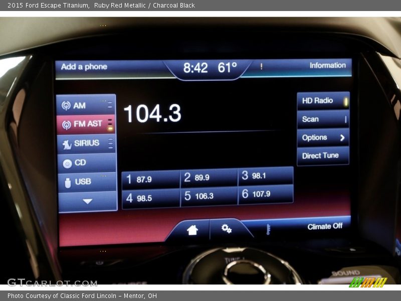 Ruby Red Metallic / Charcoal Black 2015 Ford Escape Titanium