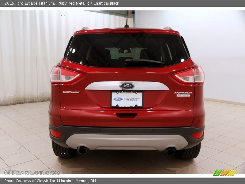 Ruby Red Metallic / Charcoal Black 2015 Ford Escape Titanium