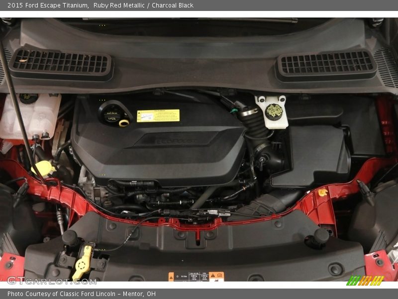 Ruby Red Metallic / Charcoal Black 2015 Ford Escape Titanium
