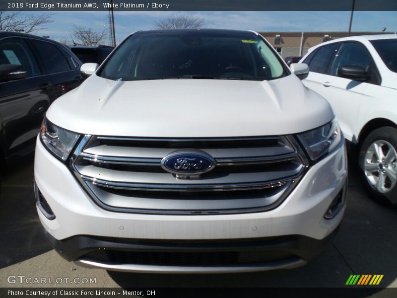 White Platinum / Ebony 2018 Ford Edge Titanium AWD