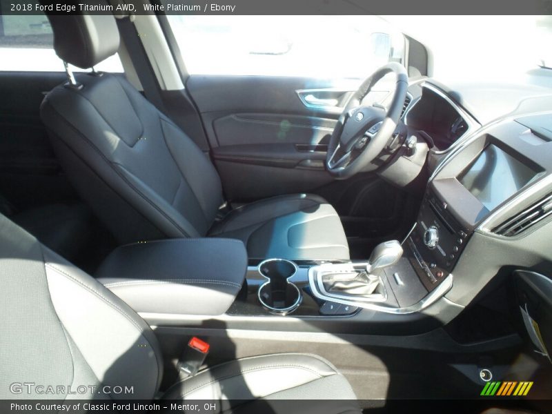 White Platinum / Ebony 2018 Ford Edge Titanium AWD