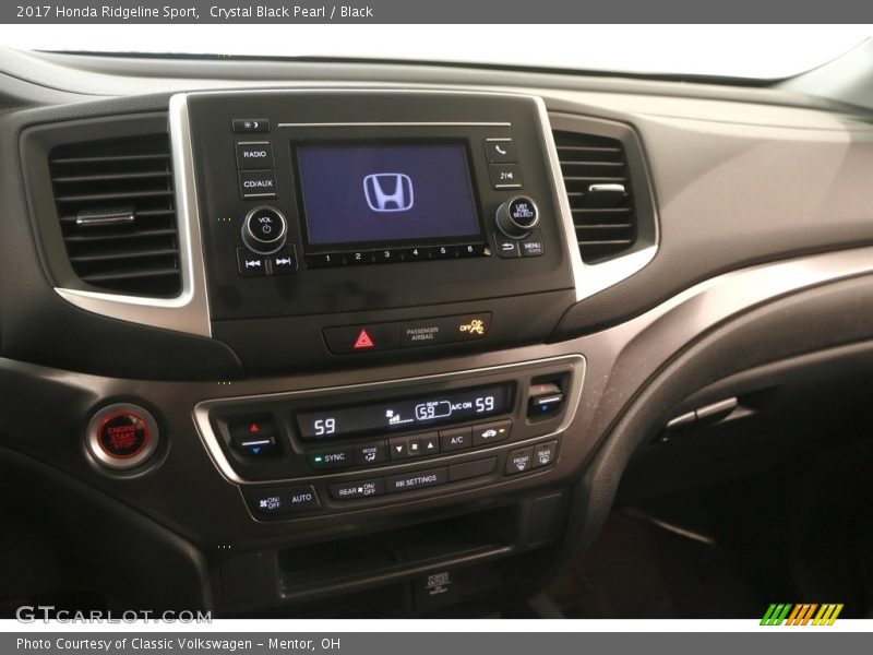 Crystal Black Pearl / Black 2017 Honda Ridgeline Sport