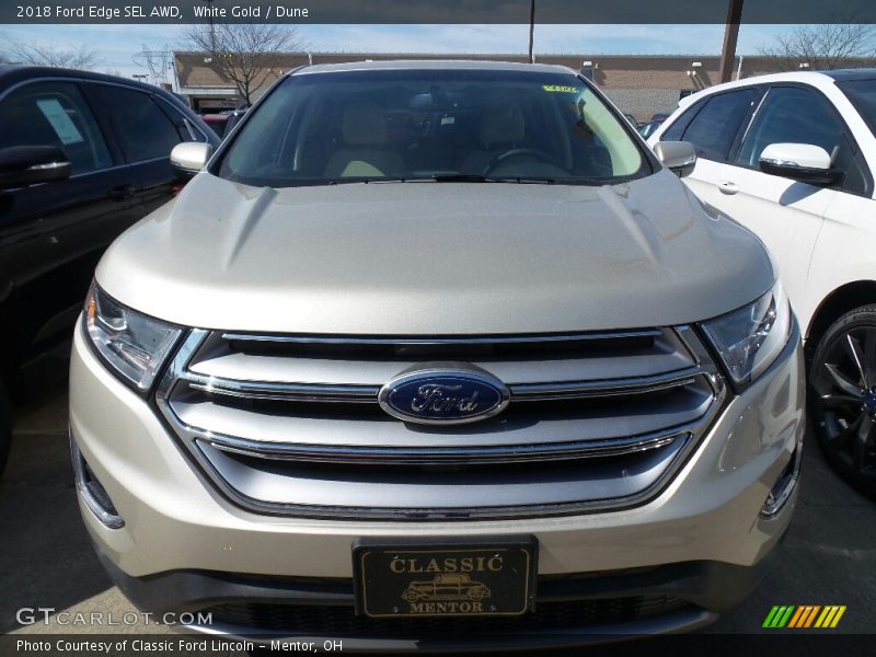 White Gold / Dune 2018 Ford Edge SEL AWD
