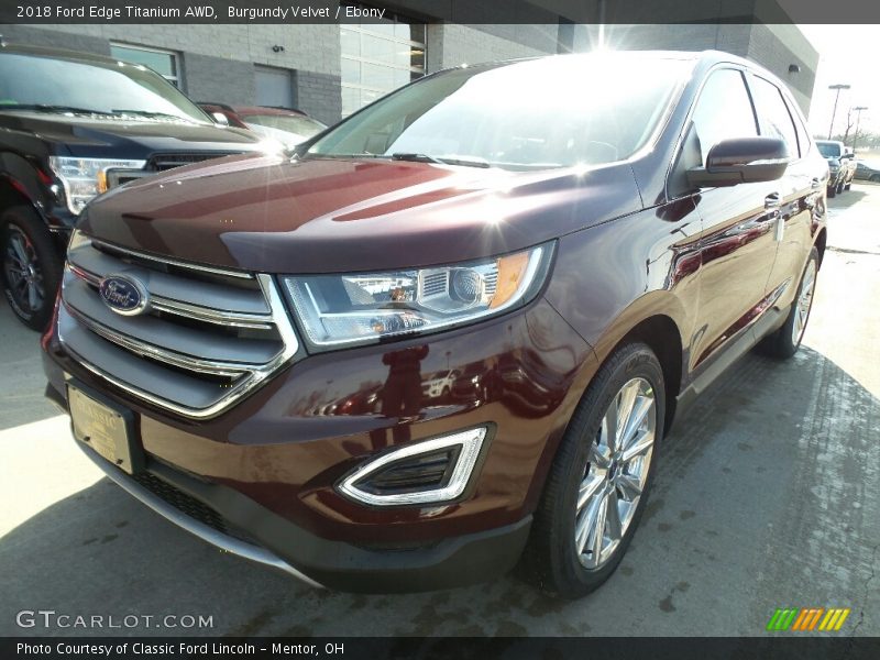 Burgundy Velvet / Ebony 2018 Ford Edge Titanium AWD