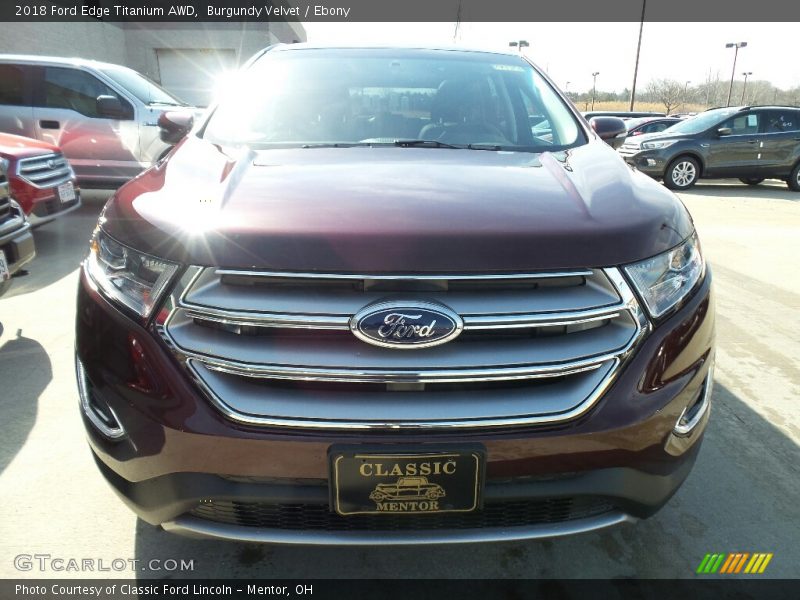 Burgundy Velvet / Ebony 2018 Ford Edge Titanium AWD