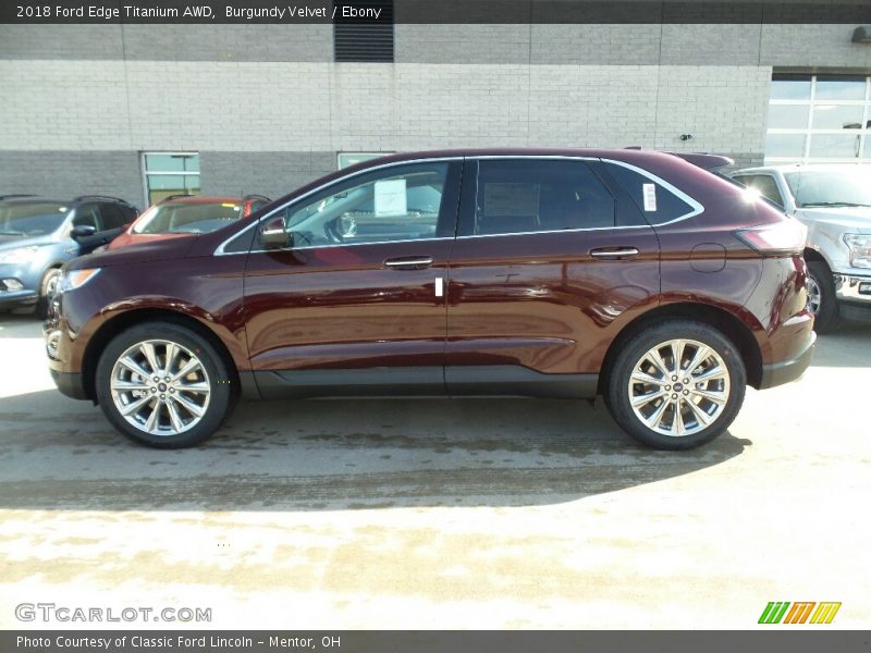 Burgundy Velvet / Ebony 2018 Ford Edge Titanium AWD