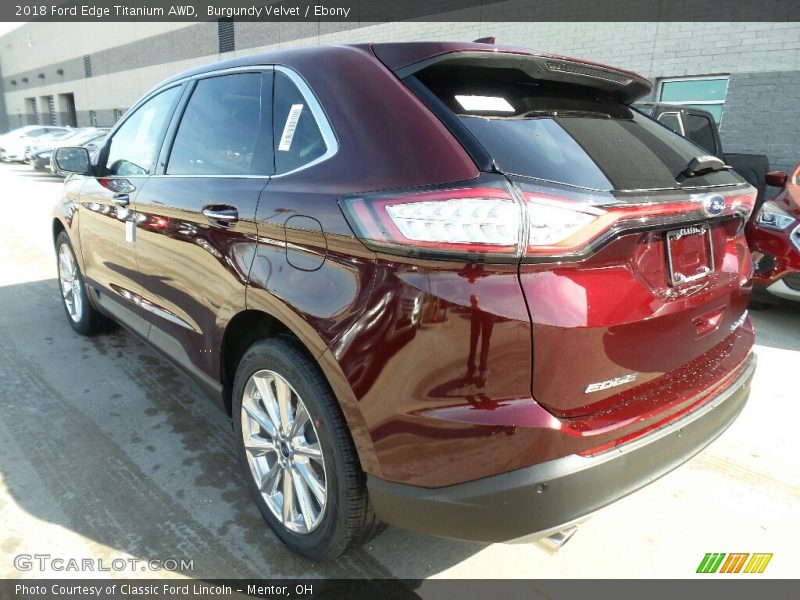 Burgundy Velvet / Ebony 2018 Ford Edge Titanium AWD