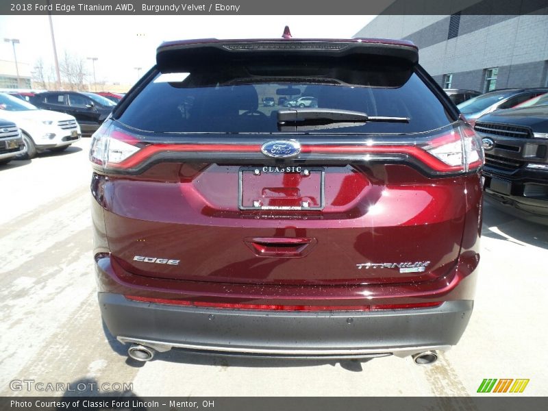 Burgundy Velvet / Ebony 2018 Ford Edge Titanium AWD